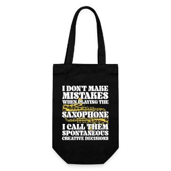 Saxophones I Don't Make Mistakes - Gift Bag for Bottles - black - Front