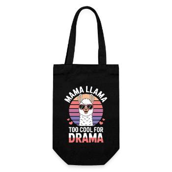 Lama Spruch Alpaka Lamas Lustiges Lama Geschenk - Geschenkbeutel für Flaschen - Schwarz - Vorne