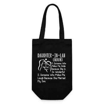 Daughter in law Definition Funny Father's Day - Gift Bag for Bottles - black - Front
