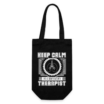 Keep Calm I am A Respiratory Therapist - Gift Bag for Bottles - black - Front