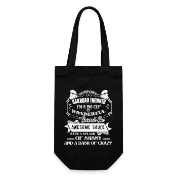 Railroad Engineer I'm Not Just A Railroad Engineer - Gift Bag for Bottles - black - Front