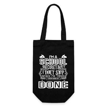 School Secretary I am A School Secretary - Gift Bag for Bottles - black - Front
