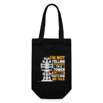 Industrial Climbers Tower Climbers Industrial Climbing - Gift Bag for Bottles - black - Front