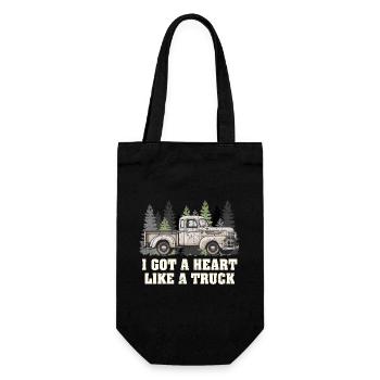 I Got A Heart Like A Truck - Gift Bag for Bottles - black - Front
