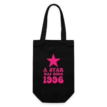 Ein Stern Wurde 1996 Geboren Geburtstag - Geschenkbeutel für Flaschen - Schwarz - Vorne