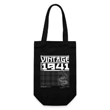Samurai-Geist seit 1941 - 84. Geburtstag Drache - Geschenkbeutel für Flaschen - Schwarz - Vorne
