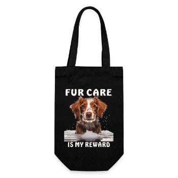 DOG FOR CARE IS MY REWARD - Gift Bag for Bottles - black - Front