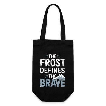 Winter Camper Snow Camping Adventure - Gift Bag for Bottles - black - Front