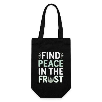 Winter Camper Snow Camping Adventure - Gift Bag for Bottles - black - Front