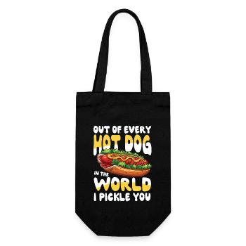 Out Of Every Hot Dog In The World I Pickle You - Geschenkbeutel für Flaschen - Schwarz - Vorne