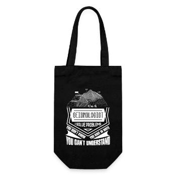 Seismologist I Solve Problems - Gift Bag for Bottles - black - Front