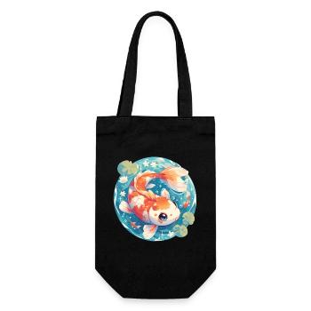 Koi Koi Carp - Gift Bag for Bottles - black - Front