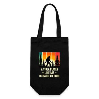 Viola Player Is Hard To Find, Funny Bigfoot Sasqua - Gift Bag for Bottles - black - Front