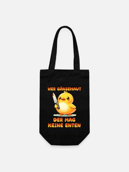 Faschings Kostüm WER GÄNSE HAUT DER MAG KEINE - Geschenkbeutel für Flaschen - Schwarz