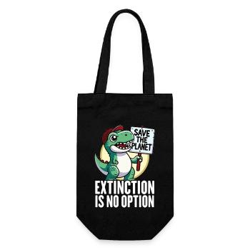 Extinction is no option Dinosaur Environmental - Gift Bag for Bottles - black - Front