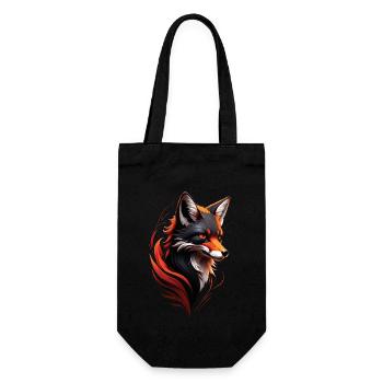 Funny Fox Fox Art Animal Nature Wildlife Animals - Gift Bag for Bottles - black - Front