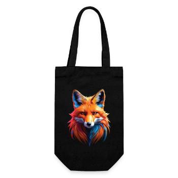 Funny Fox Fox Art Animal Nature Wildlife Animals - Gift Bag for Bottles - black - Front
