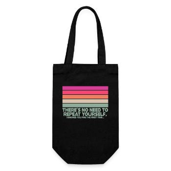 Il n’est pas nécessaire de se répéter - Sac à bouteille - noir - Devant
