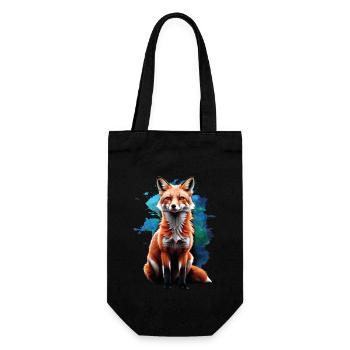 Drôle Renard Renard Art Animal Nature Animaux Animaux Sauvages - Sac à bouteille - noir - Devant