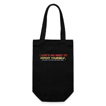 Il n’est pas nécessaire de se répéter - Sac à bouteille - noir - Devant