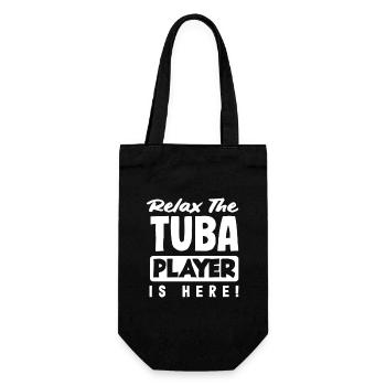 Tuba Player, Relax The Tuba Player Is - Gift Bag for Bottles - black - Front