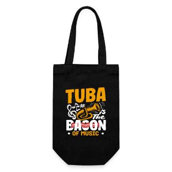 Joueur de tuba Le tuba est le bacon de la musique - Sac à bouteille - noir - Devant