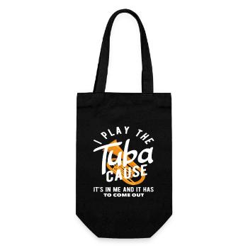 Tuba Spieler Ich Spiele Die Tuba Weil Es Raus Muss - Geschenkbeutel für Flaschen - Schwarz - Vorne