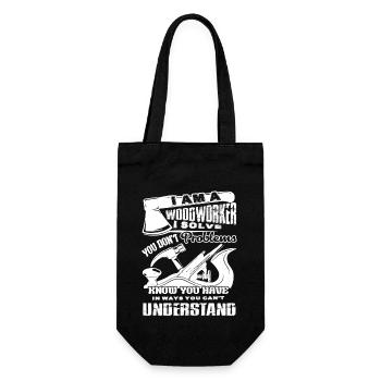 Woodworker I Am A Woodworker - Gift Bag for Bottles - black - Front
