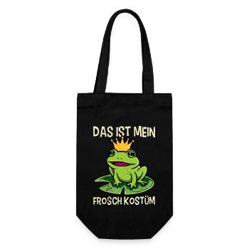 Karneval Party DAS IST MEIN FROSCHKOSTÜM Lustiges - Geschenkbeutel für Flaschen - Schwarz - Vorne