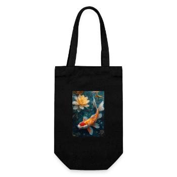 Koi Koi Carp - Gift Bag for Bottles - black - Front