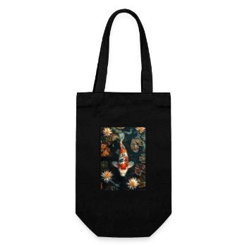 Koi Koi Carp - Gift Bag for Bottles - black - Front