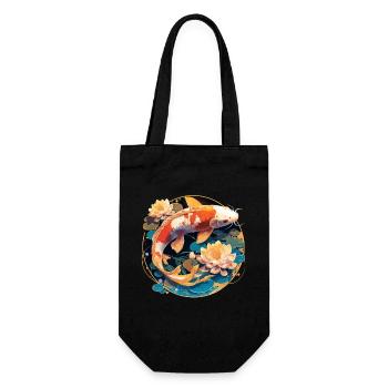 Koi Koi Carp - Gift Bag for Bottles - black - Front