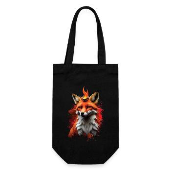 Funny Fox Fox Art Animal Nature Wildlife Animals - Gift Bag for Bottles - black - Front