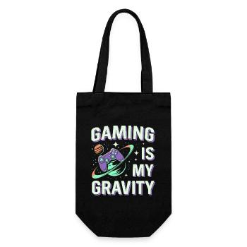 Space-themed players Cosmic Gaming Sci-fi - Gift Bag for Bottles - black - Front