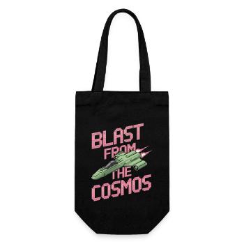 Space-themed players Cosmic Gaming Sci-fi - Gift Bag for Bottles - black - Front