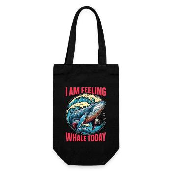 Whale Watching I Am Feeling Whale Marine Biologist - Geschenkbeutel für Flaschen - Schwarz - Vorne