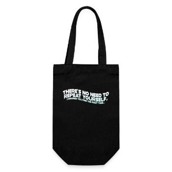 Il n’est pas nécessaire de se répéter - Sac à bouteille - noir - Devant