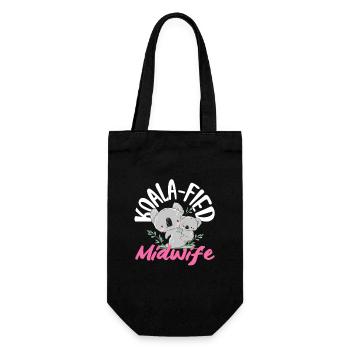 Koala-fied Midwife Cute Design - Gift Bag for Bottles - black - Front