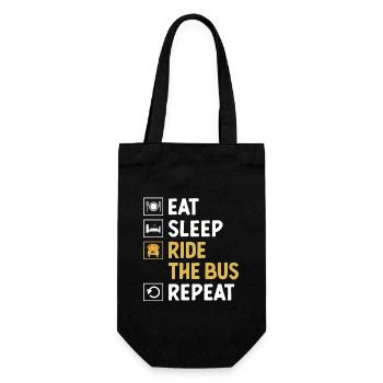 Eat Sleep Ride The Bus Repeat School Busman Driver - Gift Bag for Bottles - black - Front