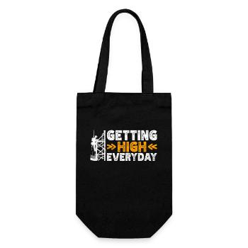 Industrial Climbers Tower Climbers Industrial Climbing - Gift Bag for Bottles - black - Front
