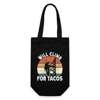 Industrial Climbers Tower Climbers Industrial Climbing - Gift Bag for Bottles - black - Front