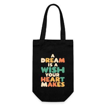 A dream is a wish that your heart makes - Gift Bag for Bottles - black - Front