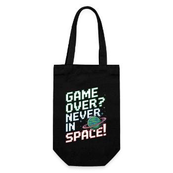Space-themed players Cosmic Gaming Sci-fi - Gift Bag for Bottles - black - Front