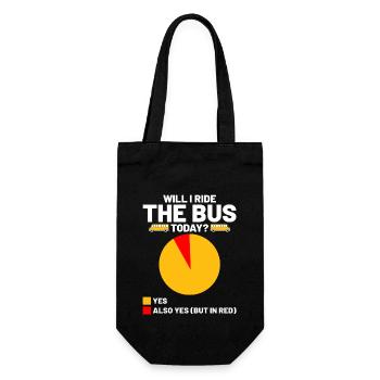 Will I Ride The Bus Today School Busman Driver - Gift Bag for Bottles - black - Front