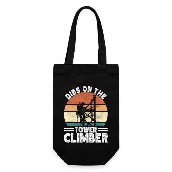 Industriekletterer Tower Climber Industrieklettern - Geschenkbeutel für Flaschen - Schwarz - Vorne