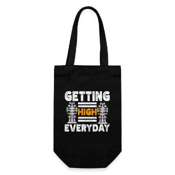 Industrial Climbers Tower Climbers Industrial Climbing - Gift Bag for Bottles - black - Front
