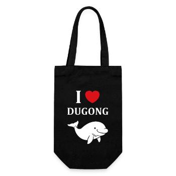 Dugong - Gift Bag for Bottles - black - Front