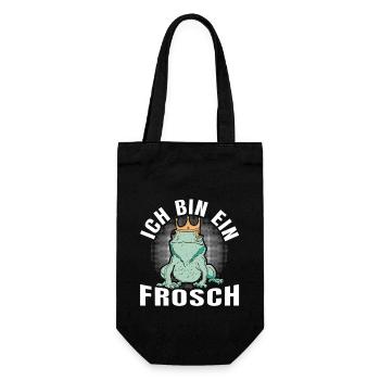 Karneval Party ICH BIN EIN FROSCH Lustiges - Geschenkbeutel für Flaschen - Schwarz - Vorne