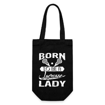 Lacrosse Born To Be A Lacrosse Lady - Gift Bag for Bottles - black - Front