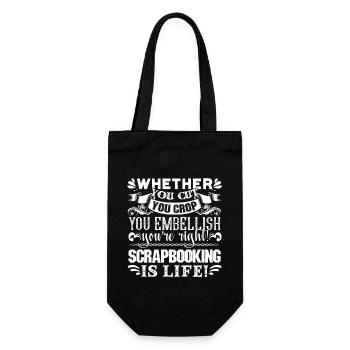 Scrapbook Scrapbooking Is Life - Gift Bag for Bottles - black - Front